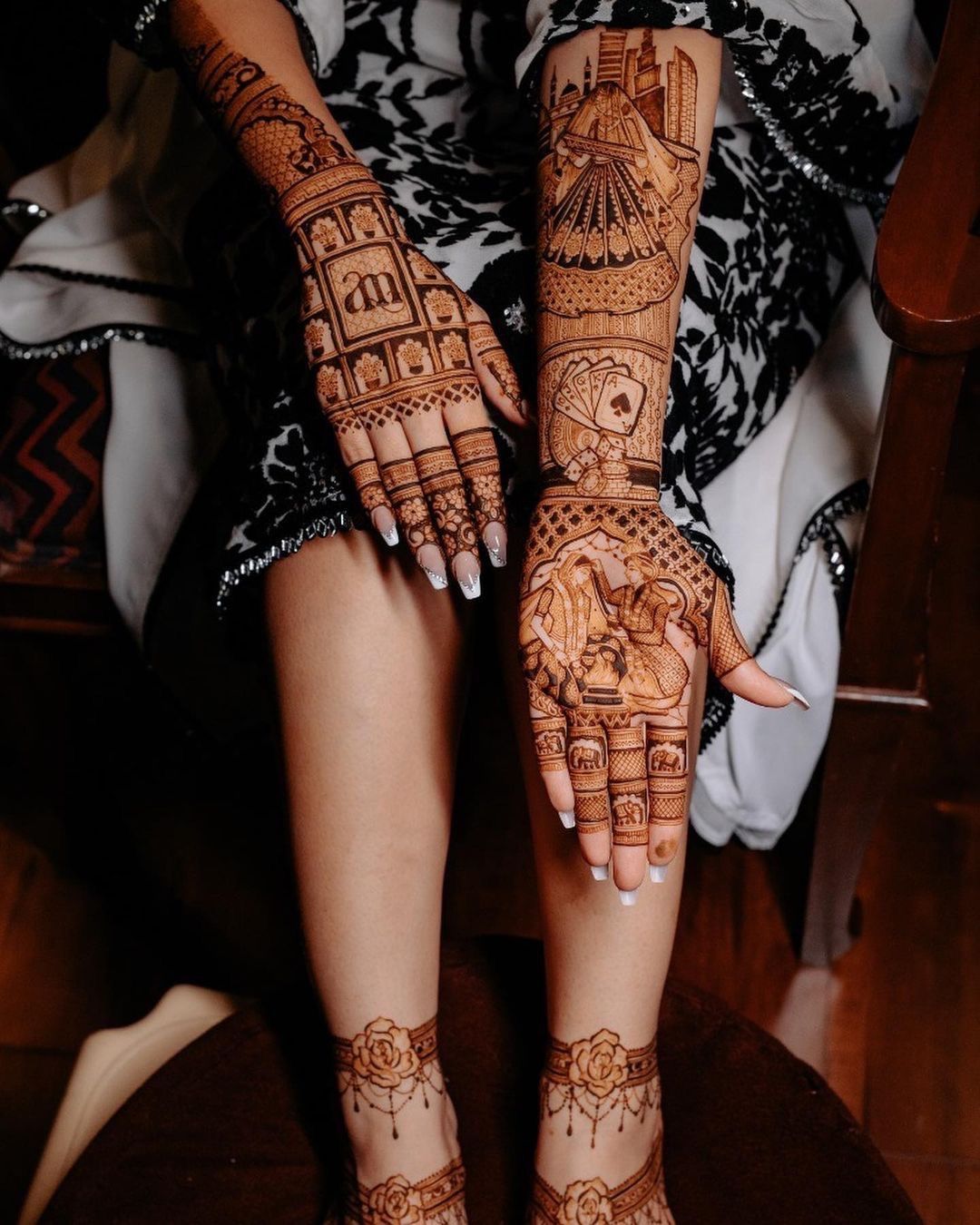 full hand mehndi design, simple full hand mehndi design