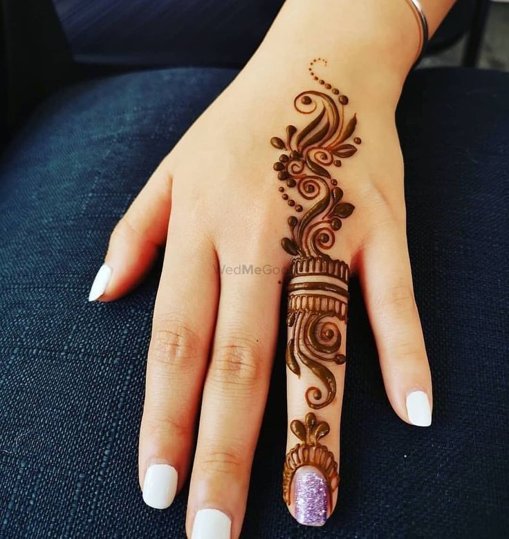 Finger Mehndi Design, Ring Finger Mehndi Design