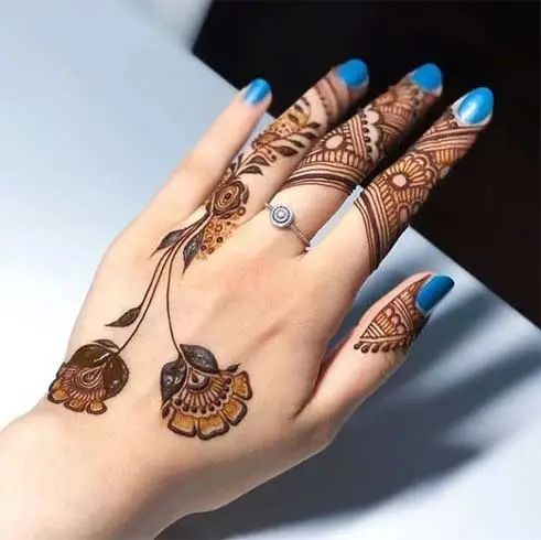 Floral Arabic Mehndi Designs