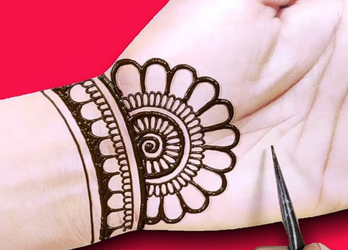 Beginner Cute Simple Mehndi Designs for Front Hands