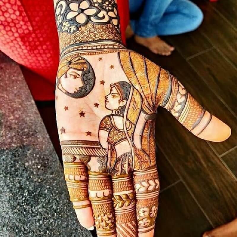 Arabic Mehndi Design For Karwa Chauth