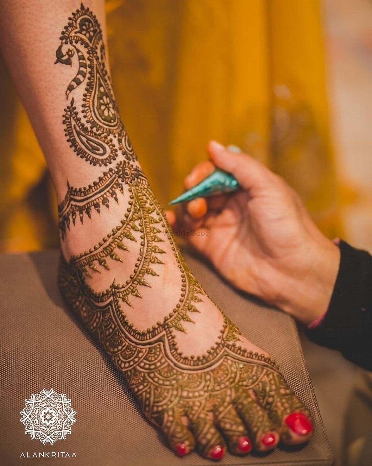 Leg Mehndi Design, Stylish Leg Mehndi Design 90