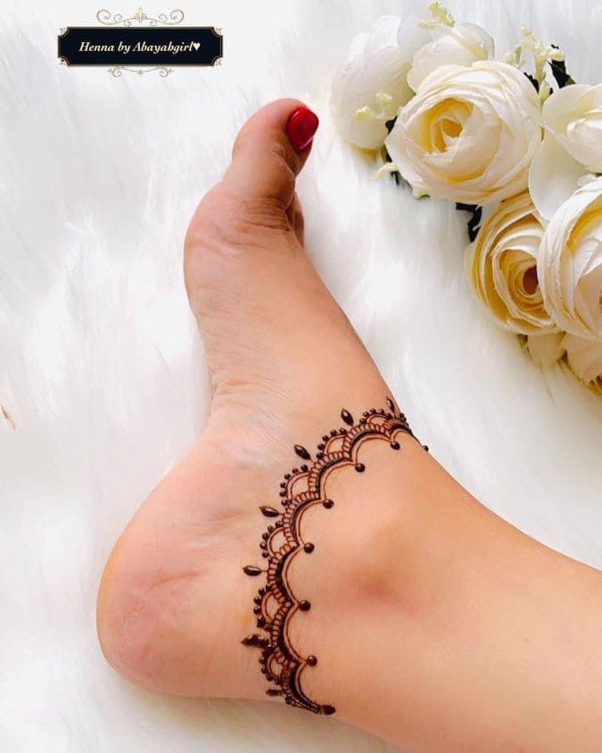 Foot Mehndi Design, Simple Easy Foot Mehndi Design