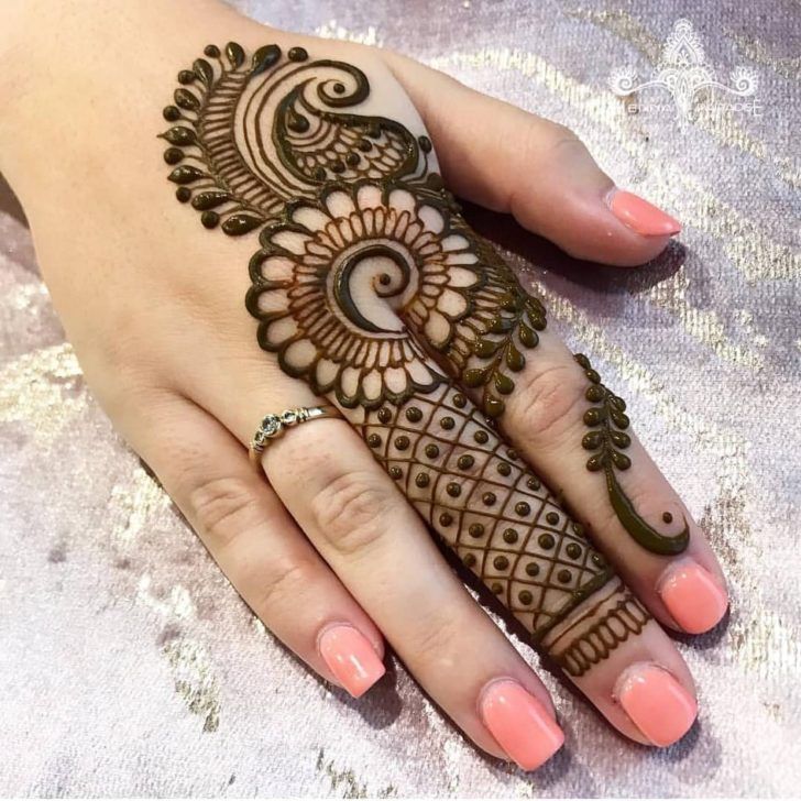 Finger Mehndi Design, Royal Finger Mehndi Design