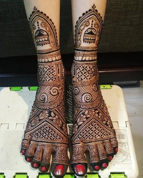 Leg Mehndi Design, Stylish Leg Mehndi Design 23