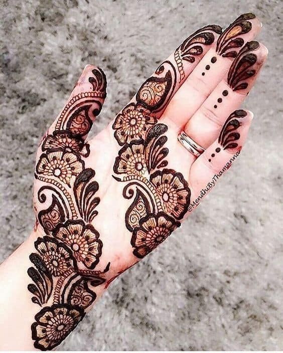 Front Hand Simple Mehndi Design, Front Hand Mehndi Design 18