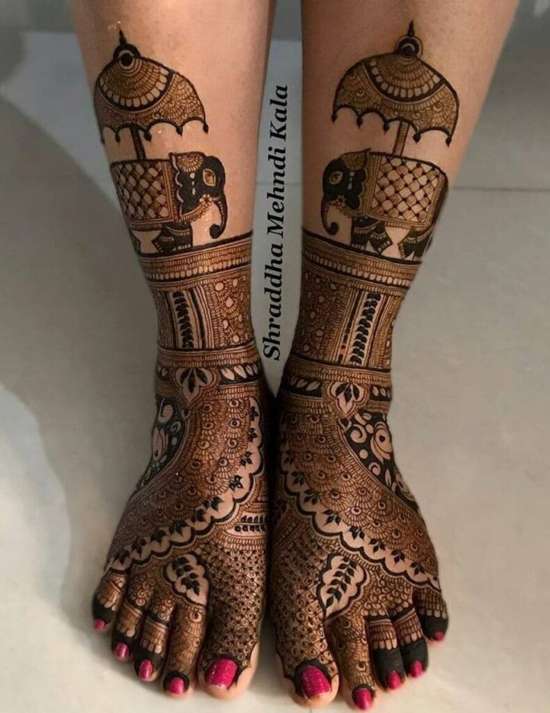 Leg Mehndi Design, Stylish Leg Mehndi Design 88