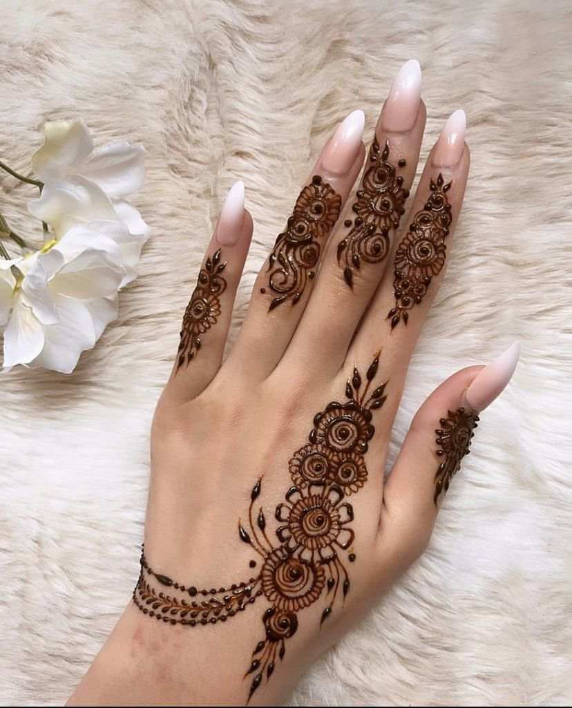 Finger Mehndi Design, Stylish Finger Mehndi Design 11