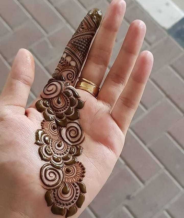 Finger Mehndi Design, Front Finger Mehndi Design