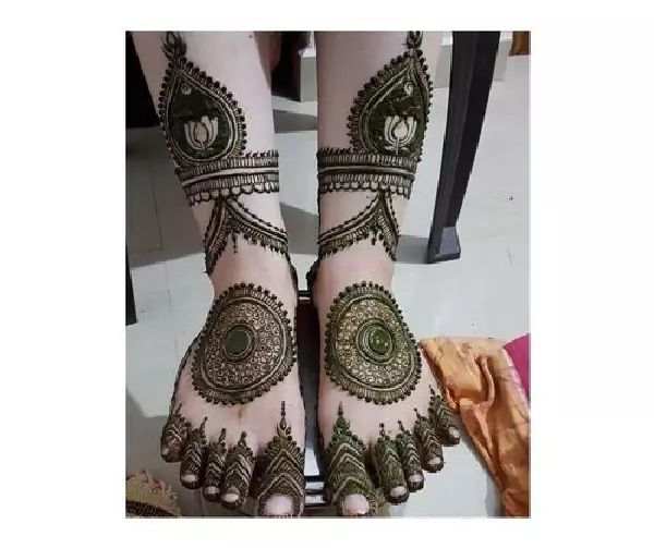 Leg Mehndi Design, Stylish Leg Mehndi Design 50