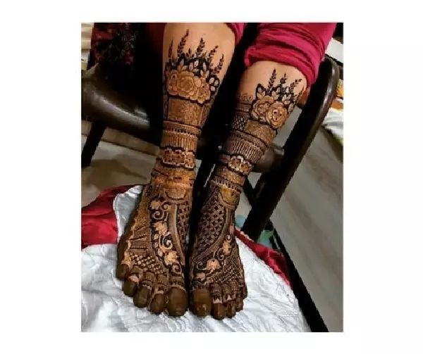 Leg Mehndi Design, Stylish Leg Mehndi Design 48