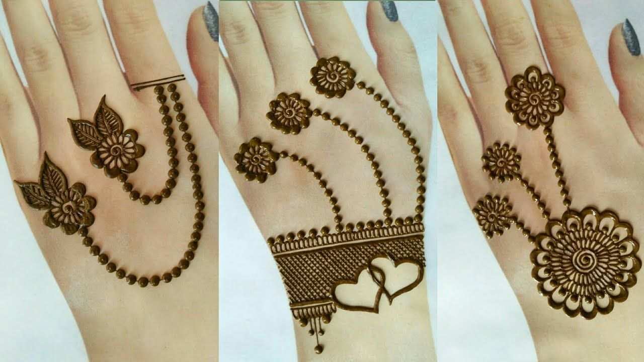 Back Hand Mehndi Design, Stylish Back Hand Mehndi Designs 106
