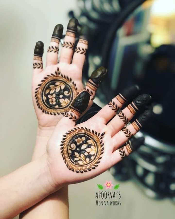 Front Hand Simple Mehndi Design, Front Hand Mehndi Design 104