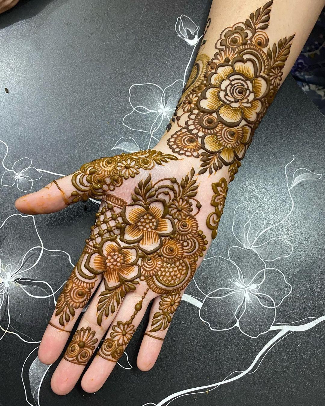 Full Hand Mehndi Design, Stylish Full Hand Mehndi Design 106