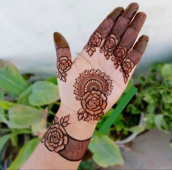 Front Hand Simple Mehndi Design, Front Hand Mehndi Design 63