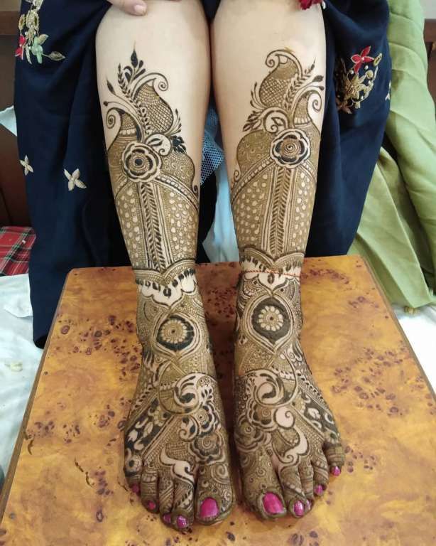 Leg Mehndi Design, Stylish Leg Mehndi Design 17