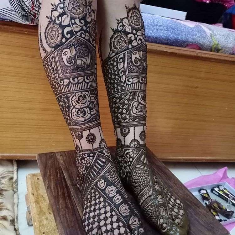 Leg Mehndi Design, Stylish Leg Mehndi Design 22