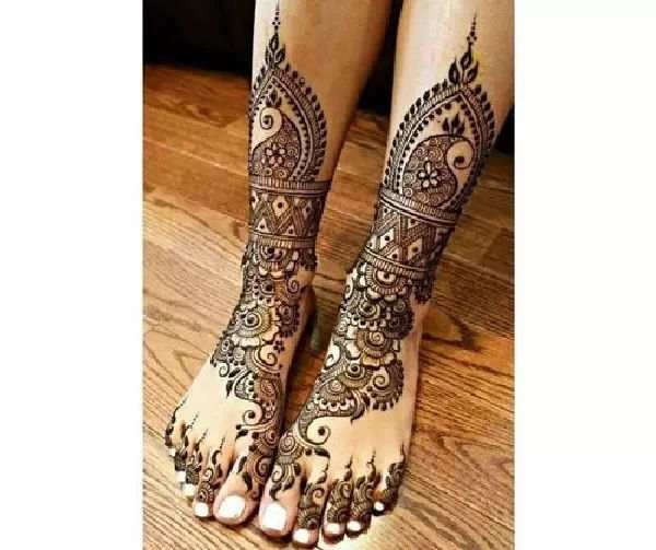 Leg Mehndi Design, Stylish Leg Mehndi Design 68