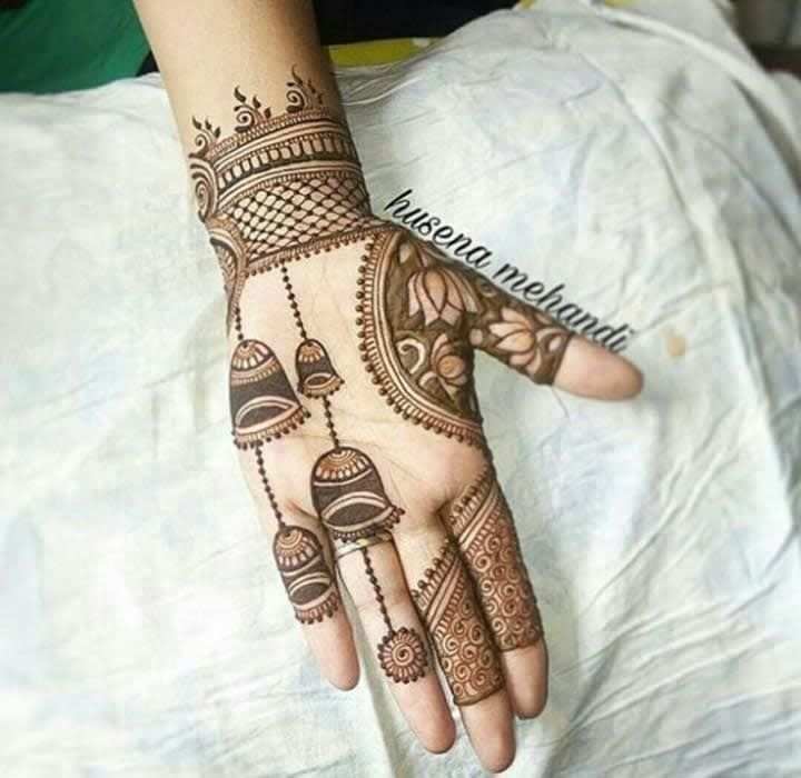 Front Hand Simple Mehndi Design, Front Hand Mehndi Design 136