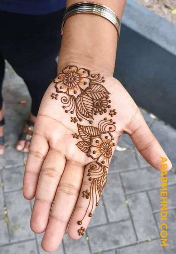 Front Hand Simple Mehndi Design, Front Hand Mehndi Design 74