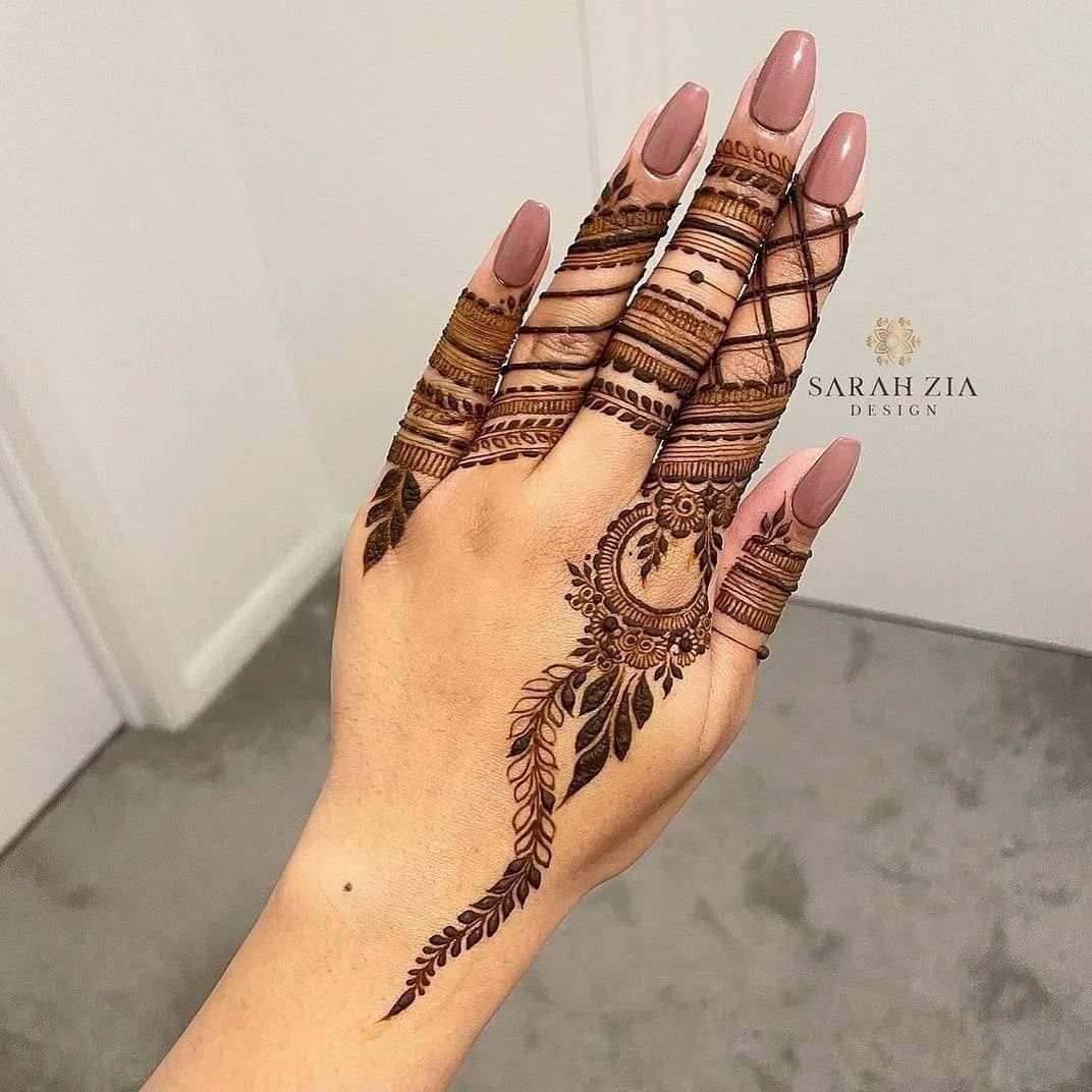 Finger Mehndi Design, Stylish Finger Mehndi Design 6
