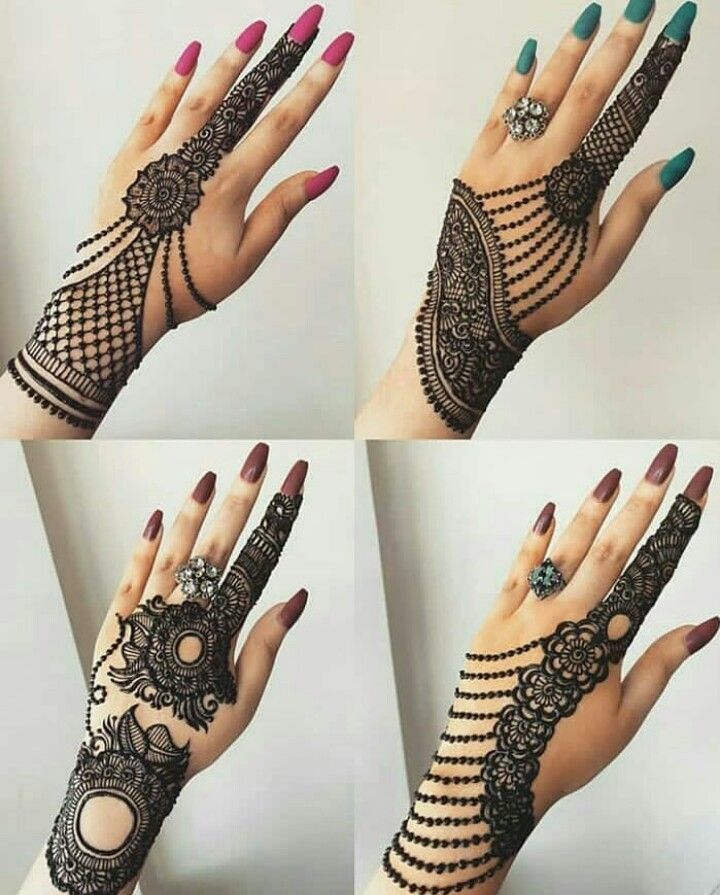 Back Hand Mehndi Design, Stylish Back Hand Mehndi Designs 42