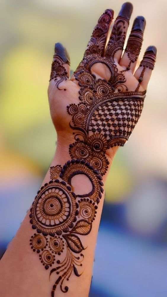 Front Hand Simple Mehndi Design, Front Hand Mehndi Design 98