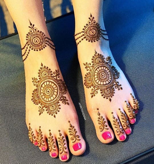 Foot Mehndi Design, Modern Foot Mehndi Design