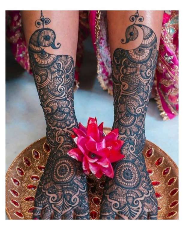 Leg Mehndi Design, Stylish Leg Mehndi Design 20