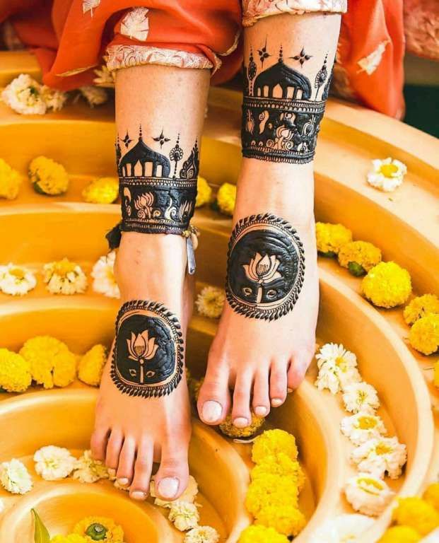Leg Mehndi Design, Stylish Leg Mehndi Design 30