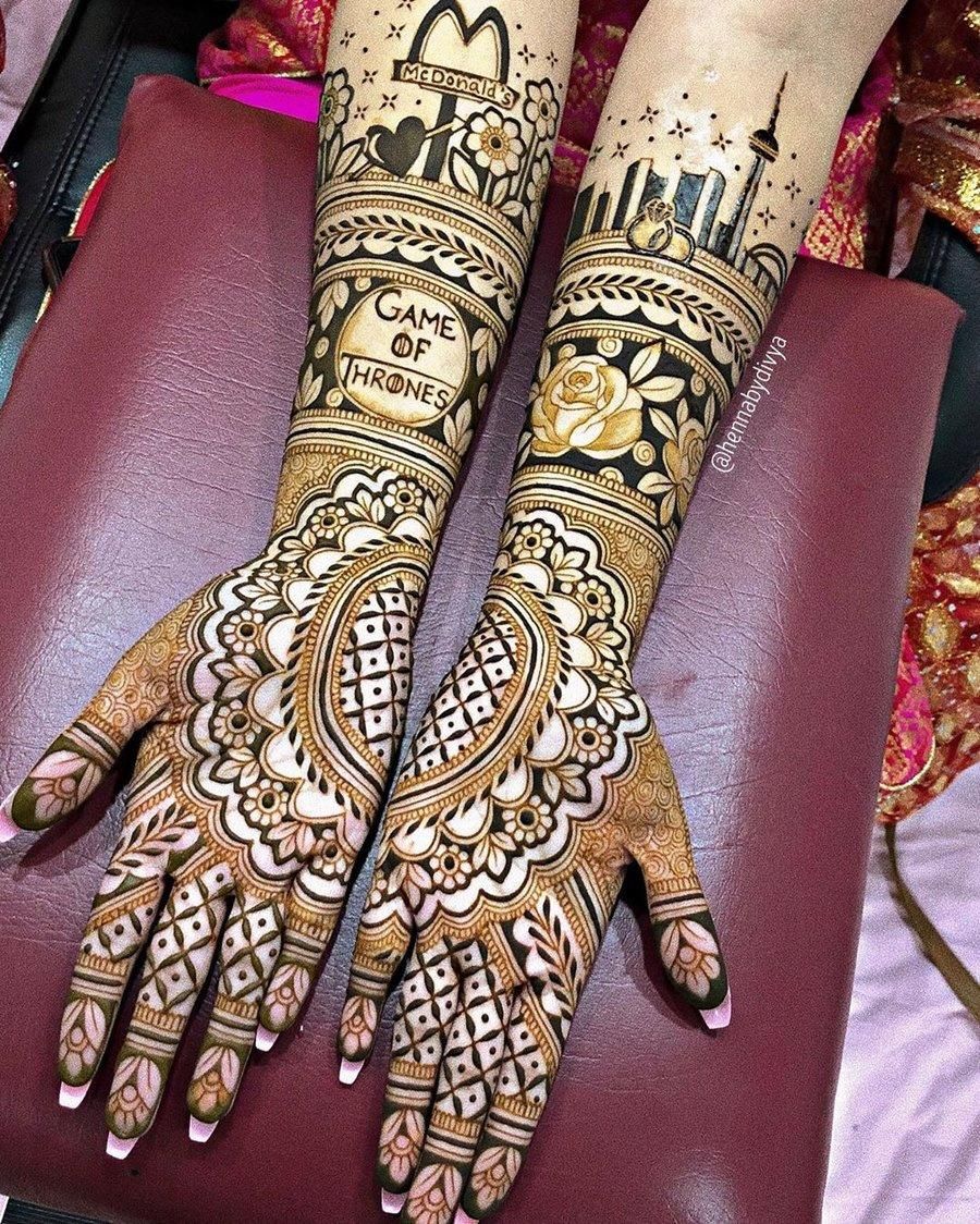 Full Hand Mehndi Design, Stylish Full Hand Mehndi Design 75