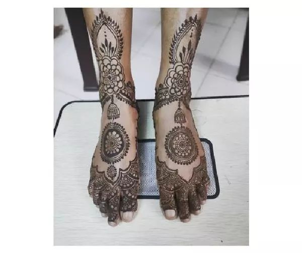 Leg Mehndi Design, Stylish Leg Mehndi Design 79