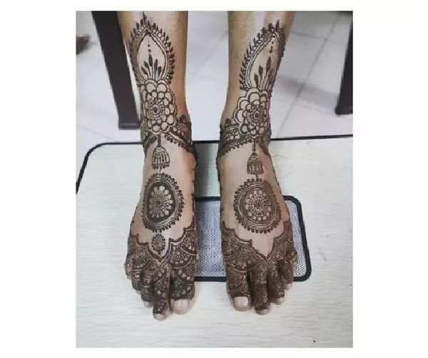 Leg Mehndi Design, Stylish Leg Mehndi Design 79