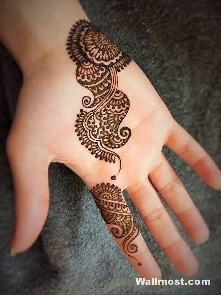 Front Hand Simple Mehndi Design, Front Hand Mehndi Design 133