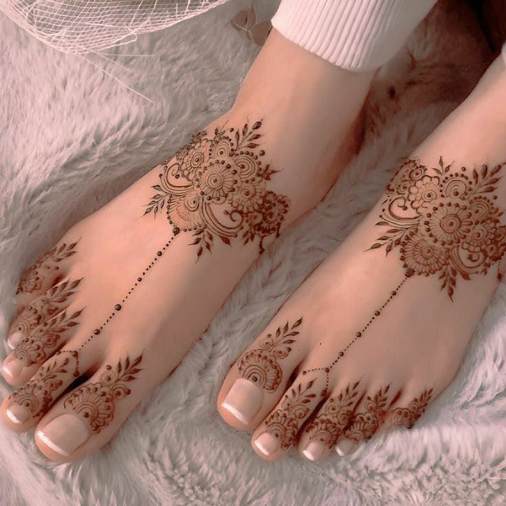 Foot Mehndi Design, Latest Foot Mehndi Design