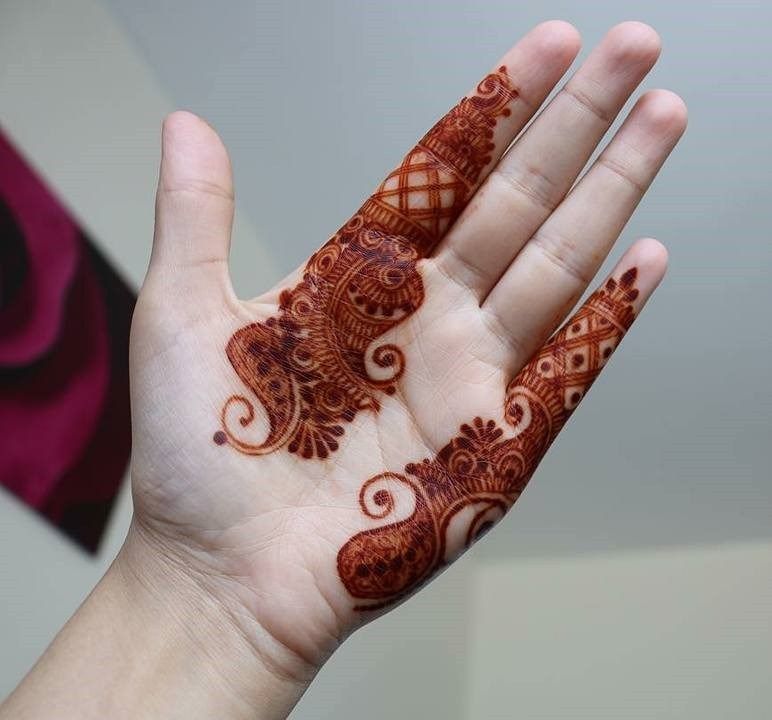 Finger Mehndi Design, Front Finger Mehndi Design