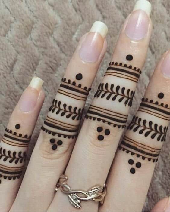 Finger Mehndi Design, Stylish Finger Mehndi Design 181