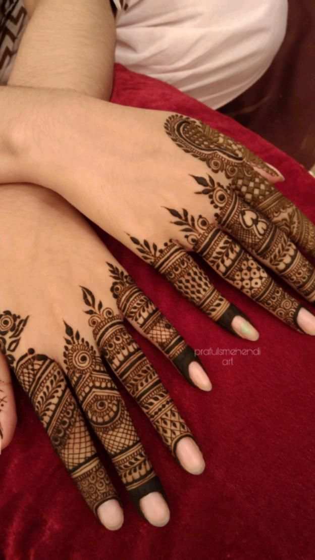 Finger Mehndi Design, Stylish Finger Mehndi Design 31