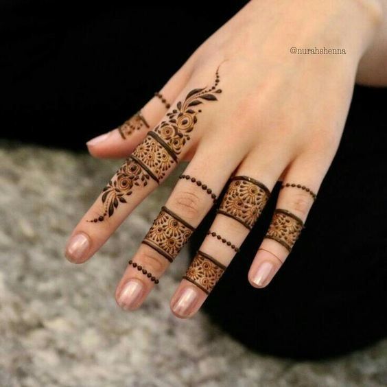 Finger Mehndi Design, Stylish Finger Mehndi Design 190