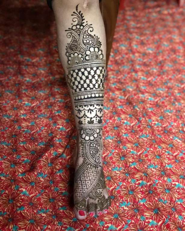 Leg Mehndi Design, Stylish Leg Mehndi Design 19