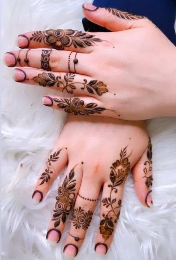 Finger Mehndi Design, Stylish Finger Mehndi Design 14