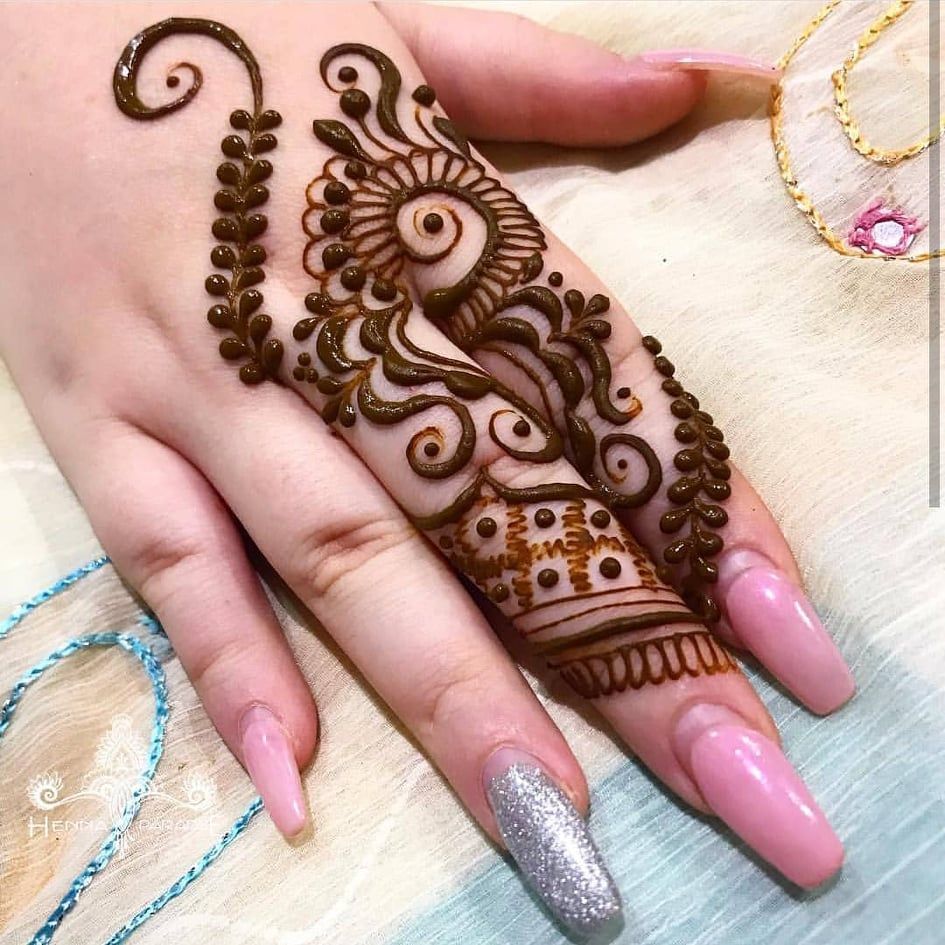 Finger Mehndi Design, Royal Finger Mehndi Design