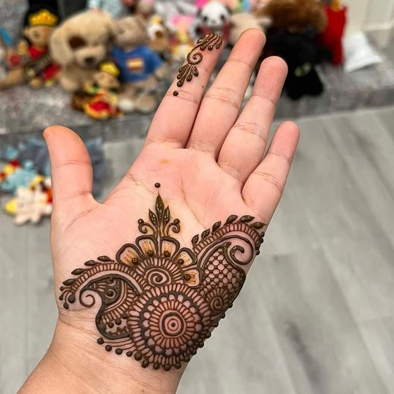 Front Hand Simple Mehndi Design, Front Hand Mehndi Design 96