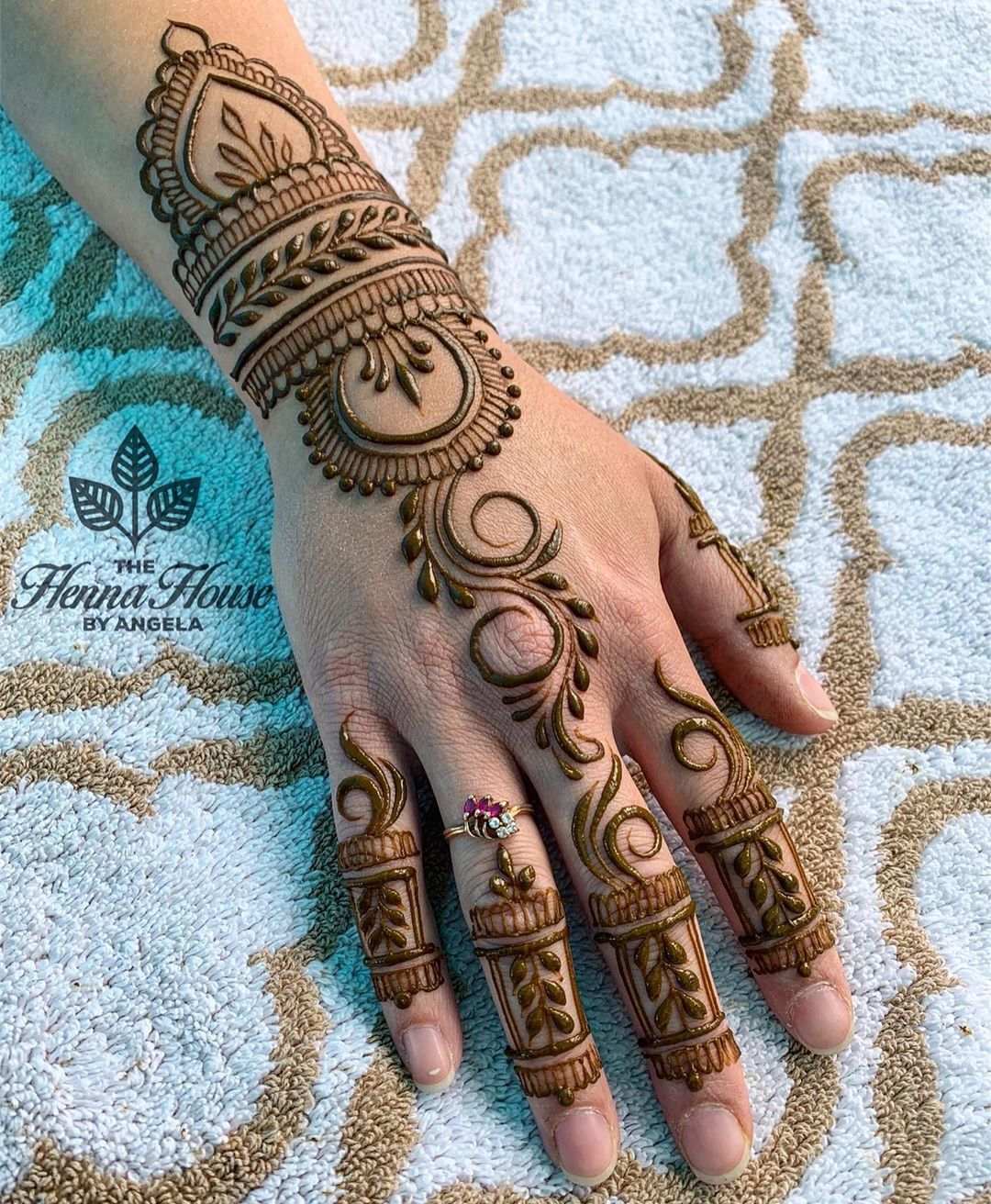 Finger Mehndi Design, Stylish Finger Mehndi Design 16