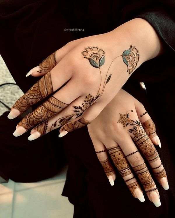 Finger Mehndi Design, Stylish Finger Mehndi Design 47