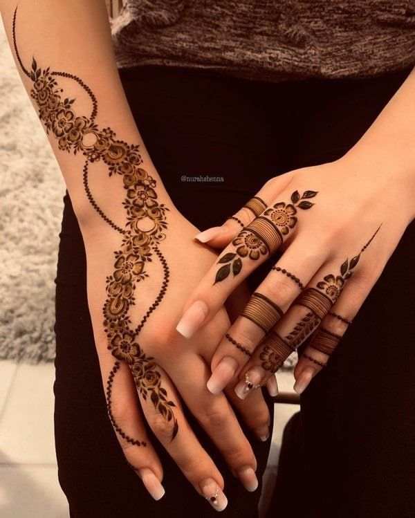 Finger Mehndi Design, Stylish Finger Mehndi Design 48