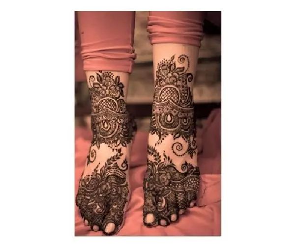 Leg Mehndi Design, Stylish Leg Mehndi Design 39