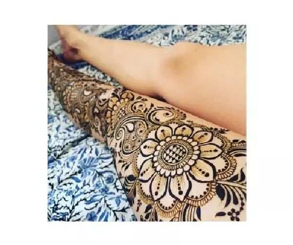 Leg Mehndi Design, Stylish Leg Mehndi Design 75