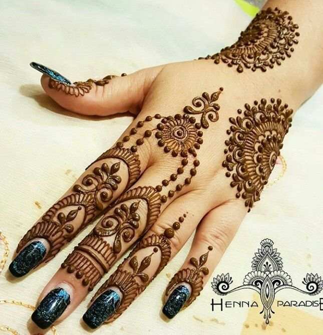 Finger Mehndi Design, Stylish Finger Mehndi Design 35