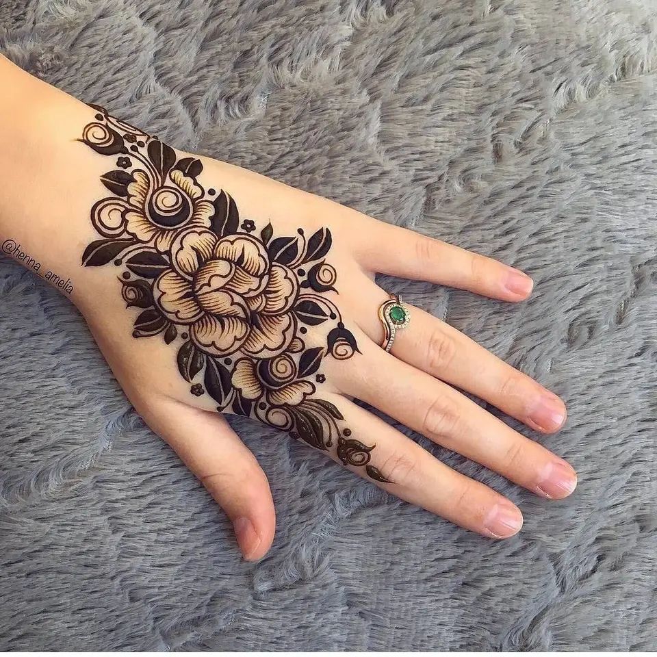 Back Hand Mehndi Design, Stylish Back Hand Mehndi Designs 70